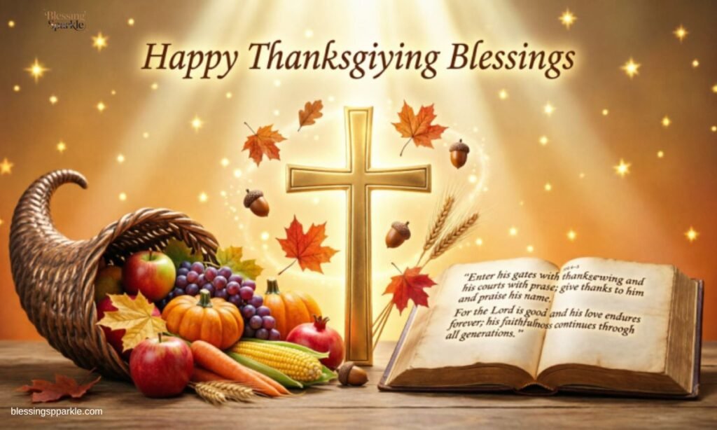 Christian and Bible Verse Happy Thanksgiving Blessings