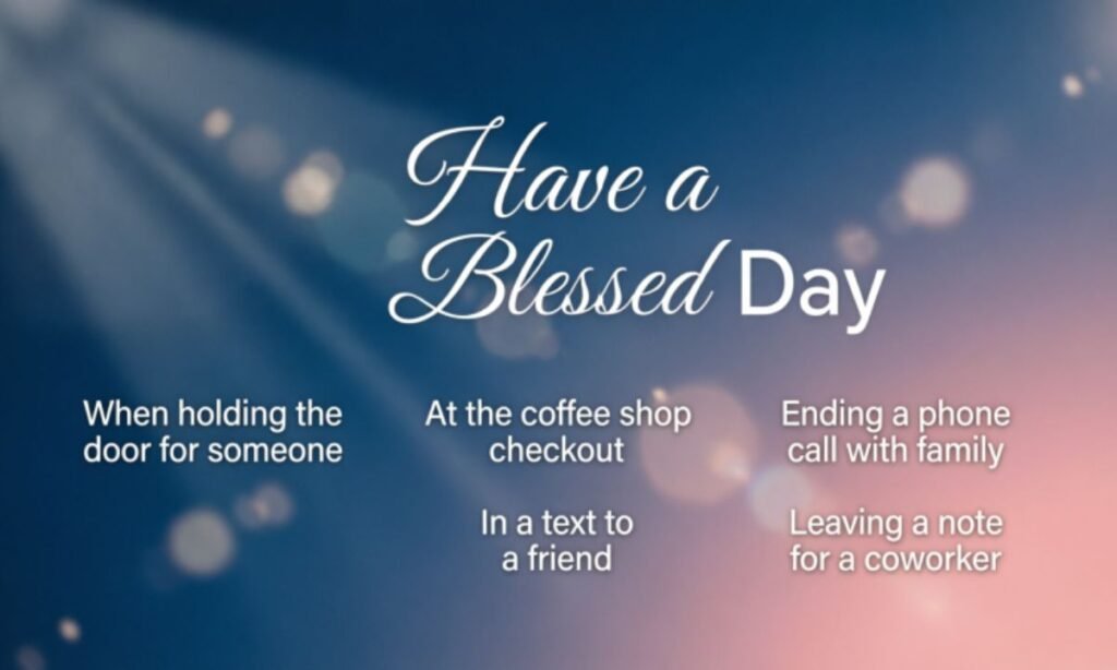 Everyday Situations Where Have a Blessed Day Fits Naturally