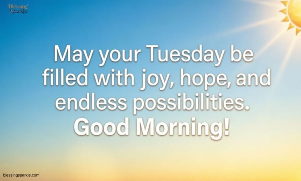 Positive Good Morning Tuesday Blessings
