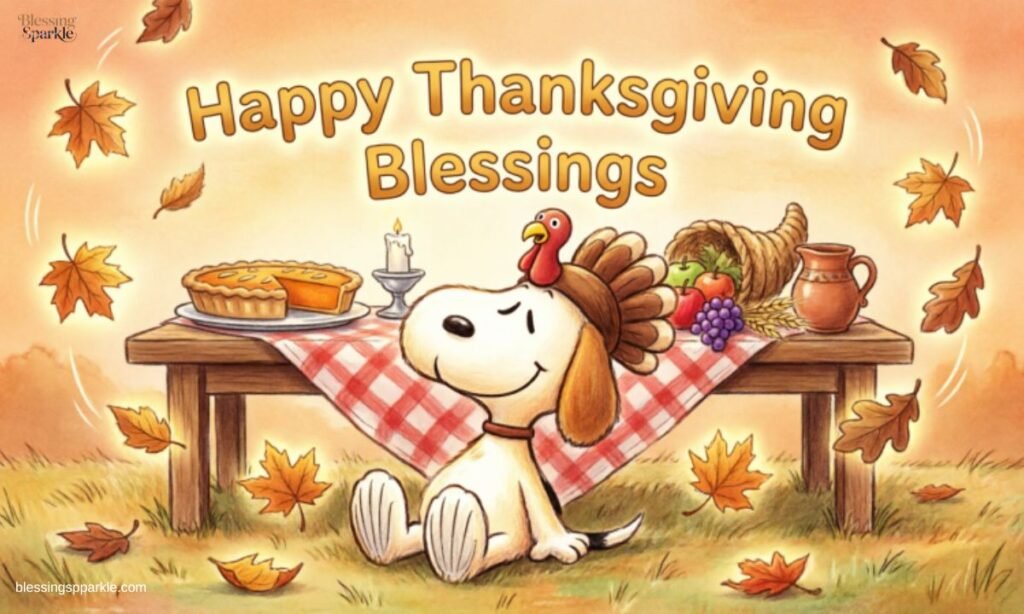 Snoopy Happy Thanksgiving Blessings