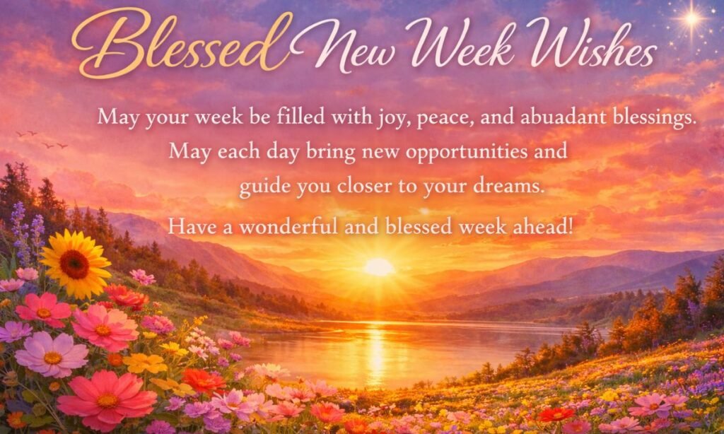 4. Blessed New Week Wishes