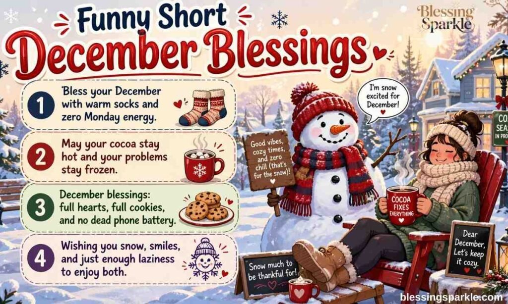 FunnyShortDecemberBlessingsQuotes