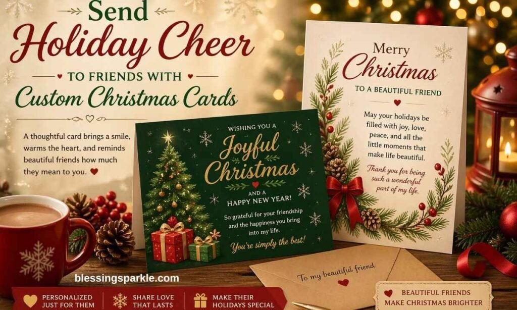 SendHolidayCheertoFriendsWithCustomChristmasCards