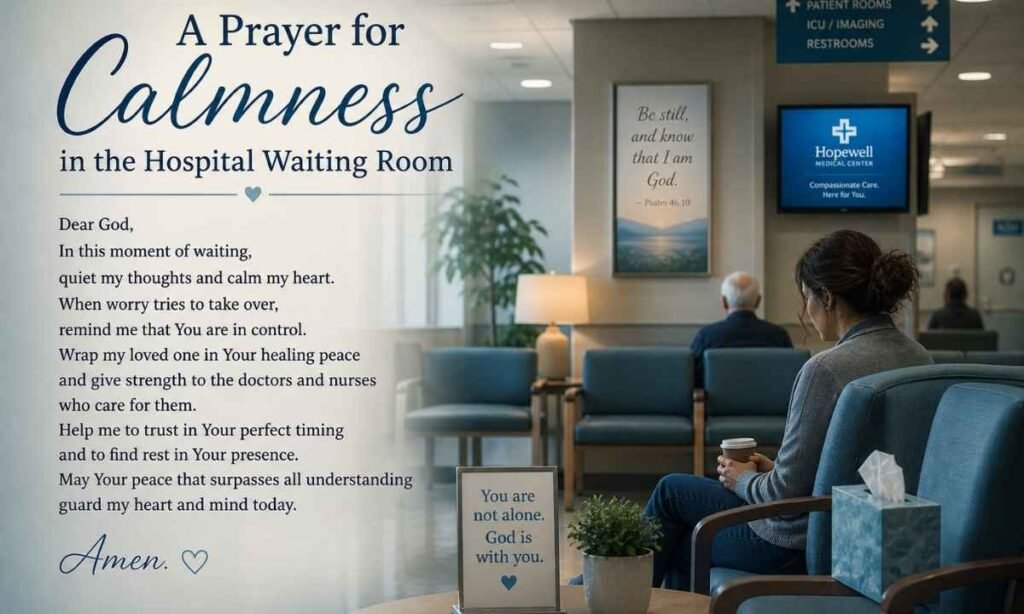 A Prayer for Calmness in the Hospital Waiting Room