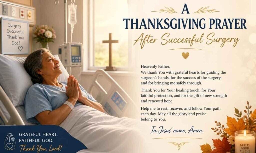 A Thanksgiving Prayer After Successful Surgery