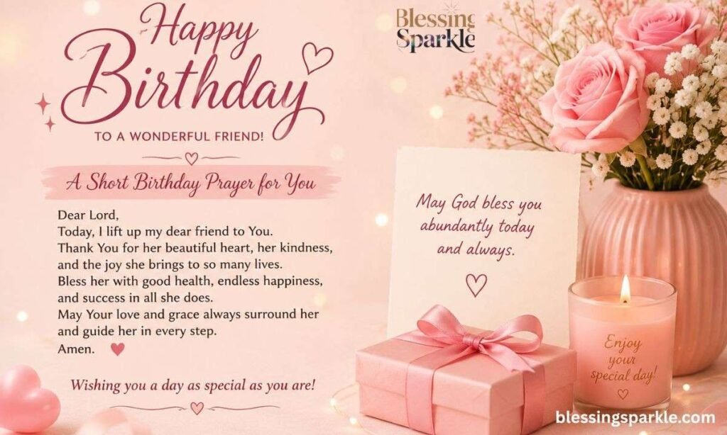 Shortbirthdayprayerforafemalefriend