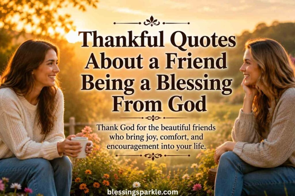 Thankful Quotes About a Friend Being a Blessing From God 